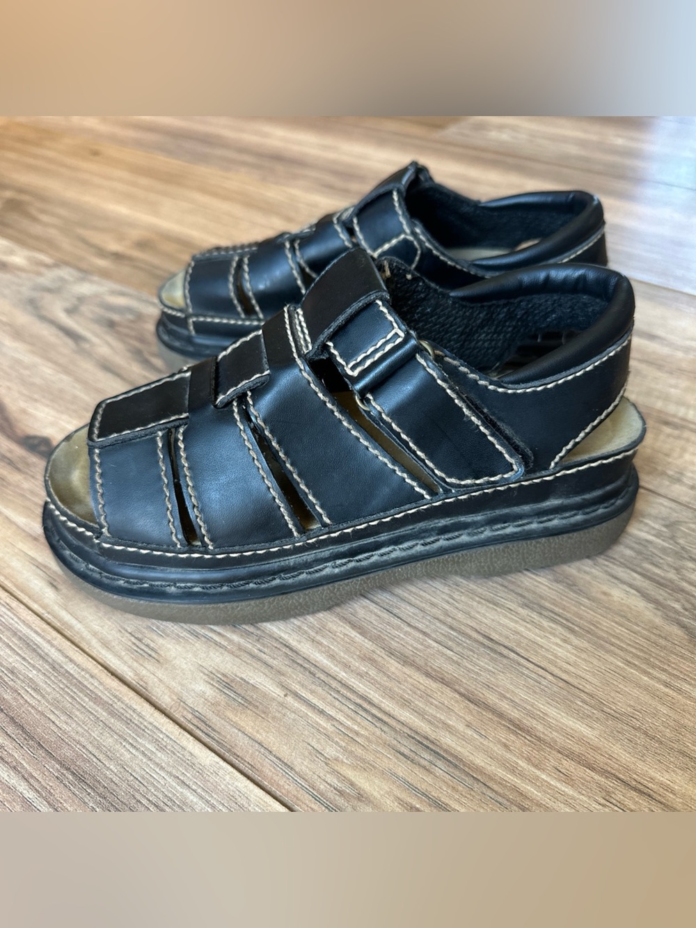 Lower East Side Chunky Platform Fisherman Sandals Womens Sz 5 Vintage 90s Y2K